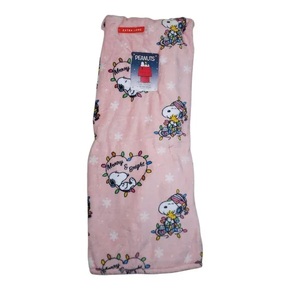 Peanuts Snoopy Extra Long Pet Throw Blanket By Berkshire 60"X70" Merry & Bright - Picture 10 of 10